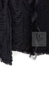 CHANEL 06A Black Ribbon Silk Penelope Cruz Cardigan Jacket Tops 38 40 44 シャネル ブラック リボン シルク ブラウス カーディガン ジャケット 即発