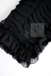CHANEL 06A Black Ribbon Silk Penelope Cruz Cardigan Jacket Tops 38 40 44 シャネル ブラック リボン シルク ブラウス カーディガン ジャケット 即発
