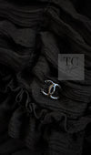CHANEL 06A Black Ribbon Silk Penelope Cruz Cardigan Jacket Tops 38 40 44 シャネル ブラック リボン シルク ブラウス カーディガン ジャケット 即発