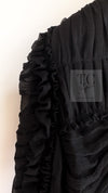 CHANEL 06A Black Ribbon Silk Penelope Cruz Cardigan Jacket Tops 38 40 44 シャネル ブラック リボン シルク ブラウス カーディガン ジャケット 即発
