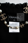 CHANEL 06A Black Ribbon Silk Penelope Cruz Cardigan Jacket Tops 38 40 44 シャネル ブラック リボン シルク ブラウス カーディガン ジャケット 即発