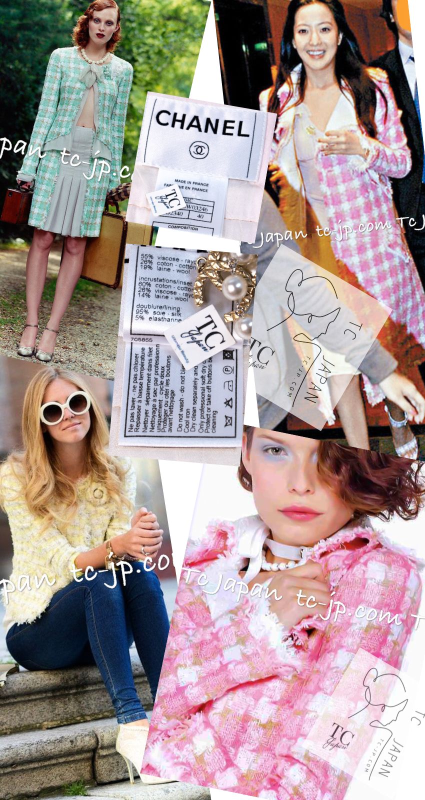 シャネル ジャケット CHANEL ピンク ホワイト フリンジ ツイード シャネル ジャケット CHANEL ピンク ホワイト フリンジ ツイード