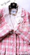 CHANEL 04C Pink White Fringe Tweed Jacket 40 シャネル ピンク ホワイト フリンジ ツイード ジャケット 即発