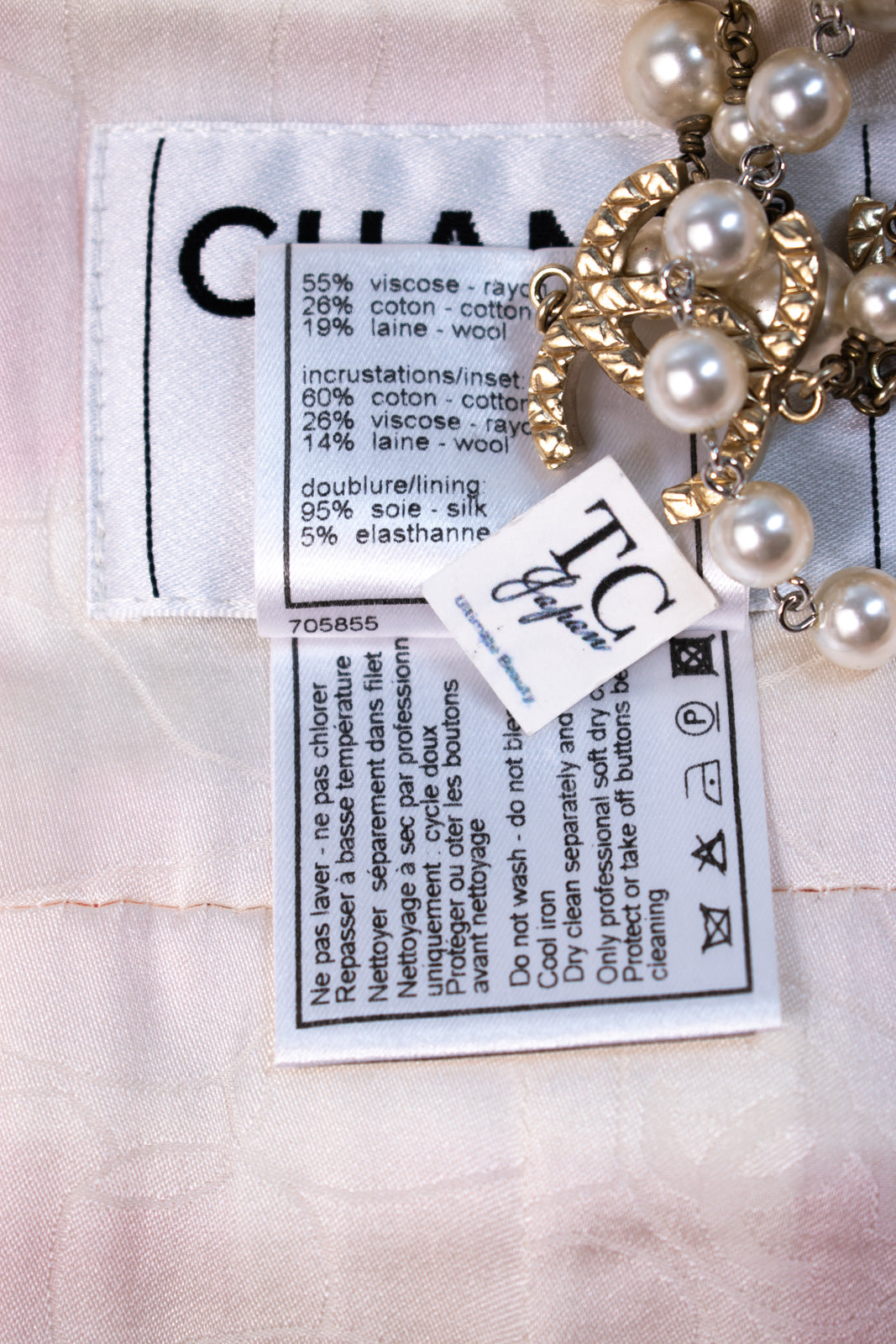 CHANEL 04C Pink White Fringe Tweed Jacket 40 シャネル ピンク ホワイト フリンジ ツイード ジャケット 即発