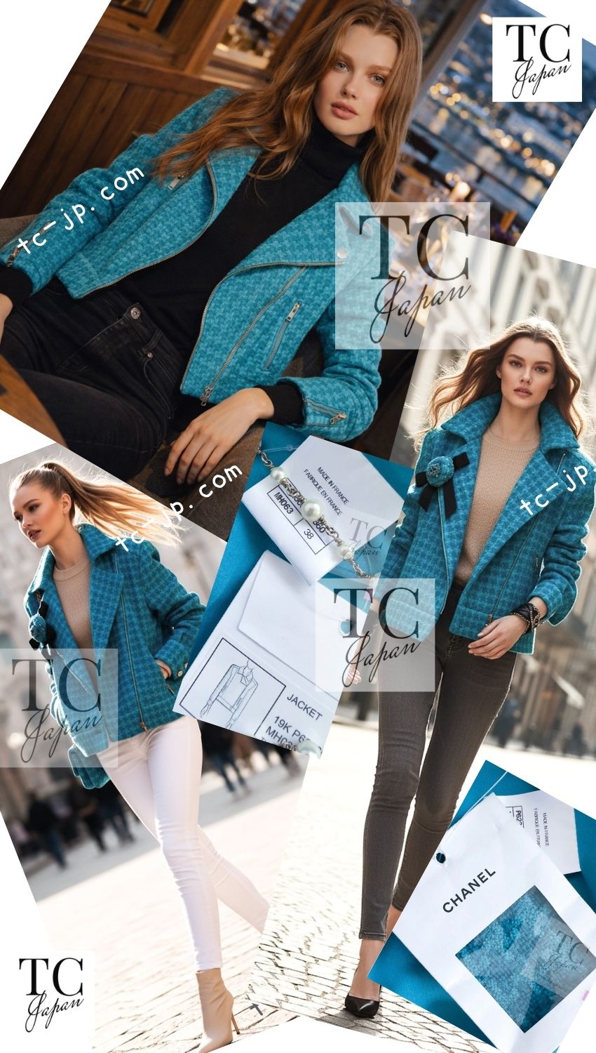 CHANEL 19A Blue Riders Wool Tweed Jacket 36 38 40 シャネル ブルー ライダース ウール ツイード ジャケット 即発 - TC JAPAN