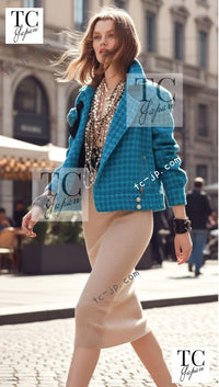 CHANEL 19A Blue Riders Wool Tweed Jacket 36 38 40 シャネル ブルー ライダース ウール ツイード ジャケット 即発 - TC JAPAN