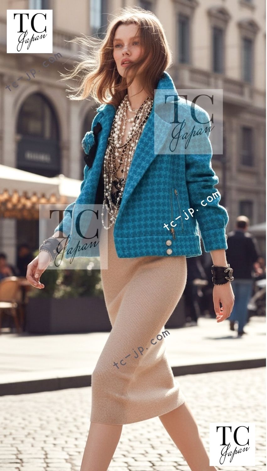 CHANEL 19A Blue Riders Wool Tweed Jacket 36 38 40 シャネル ブルー ライダース ウール ツイード ジャケット 即発 - TC JAPAN