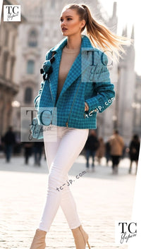 CHANEL 19A Blue Riders Wool Tweed Skirt 34 シャネル ブルー ライダース ウール ツイード スカート - TC JAPAN