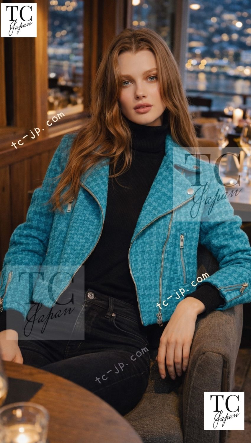 CHANEL 19A Blue Riders Wool Tweed Skirt 34 シャネル ブルー ライダース ウール ツイード スカート - TC JAPAN