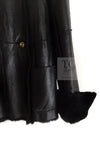 CHANEL 05A Black Rabbit Lapan Leather Jacket Coat 36 38 40 42 シャネル ブラック レザー ラビットファー ラパン ジャケット コート 即発