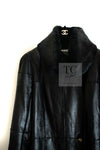 CHANEL 05A Black Rabbit Lapan Leather Jacket Coat 36 38 40 42 シャネル ブラック レザー ラビットファー ラパン ジャケット コート 即発