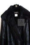 CHANEL 05A Black Rabbit Lapan Leather Jacket Coat 36 38 40 42 シャネル ブラック レザー ラビットファー ラパン ジャケット コート 即発