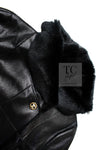 CHANEL 05A Black Rabbit Lapan Leather Jacket Coat 36 38 40 42 シャネル ブラック レザー ラビットファー ラパン ジャケット コート 即発
