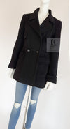 CHANEL 01A Vintage Black Cashmere Double Jacket Coat 38 シャネル ヴィンテージ ブラック カシミア ダブル ジャケット コート 即発