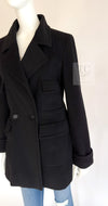 CHANEL 01A Vintage Black Cashmere Double Jacket Coat 38 シャネル ヴィンテージ ブラック カシミア ダブル ジャケット コート 即発