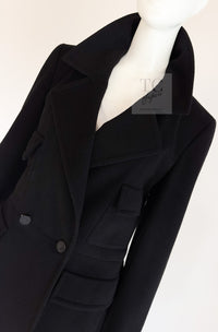 CHANEL 01A Vintage Black Cashmere Double Jacket Coat 38 シャネル ヴィンテージ ブラック カシミア ダブル ジャケット コート 即発