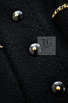 CHANEL 95A Vintage Black Gold Chain Trim Tweed Jacket 38 シャネル ヴィンテージ ブラック ゴールドチェーン トリミング ツイード ジャケット 即発