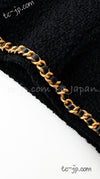 CHANEL 95A Vintage Black Gold Chain Trim Tweed Jacket 38 シャネル ヴィンテージ ブラック ゴールドチェーン トリミング ツイード ジャケット 即発