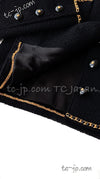 CHANEL 95A Vintage Black Gold Chain Trim Tweed Jacket 38 シャネル ヴィンテージ ブラック ゴールドチェーン トリミング ツイード ジャケット 即発