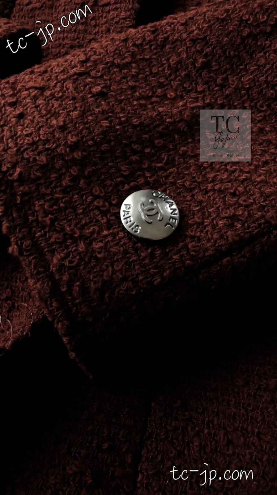 CHANEL 97A Vintage Choco Brown Wool Tweed Jacket 36 38 シャネル ヴィンテージ チョコ ブラウン ウール ツイード ジャケット 即発