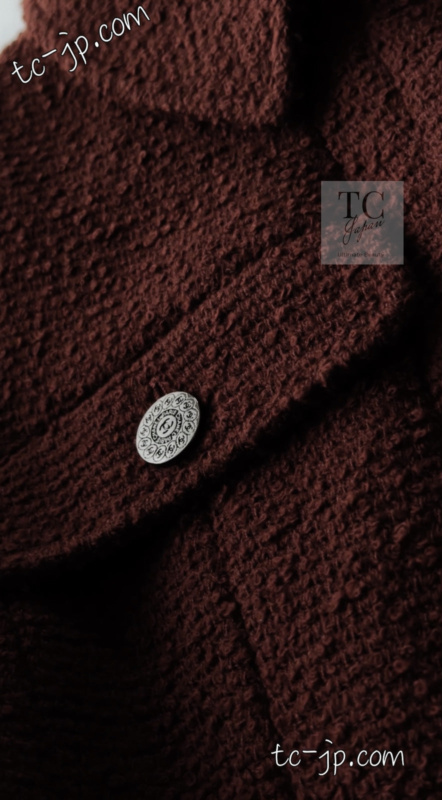 CHANEL 97A Vintage Choco Brown Wool Tweed Jacket 36 38 シャネル ヴィンテージ チョコ ブラウン ウール ツイード ジャケット 即発