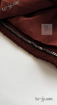 CHANEL 97A Vintage Choco Brown Wool Tweed Jacket 36 38 シャネル ヴィンテージ チョコ ブラウン ウール ツイード ジャケット 即発