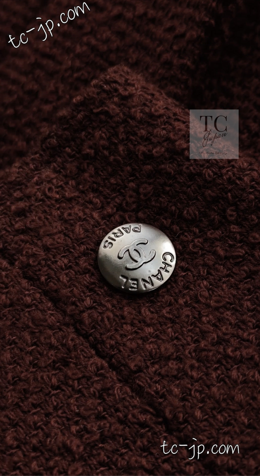 CHANEL 97A Vintage Choco Brown Wool Tweed Jacket 36 38 シャネル ヴィンテージ チョコ ブラウン ウール ツイード ジャケット 即発