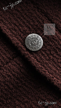 CHANEL 97A Vintage Choco Brown Wool Tweed Jacket 36 38 シャネル ヴィンテージ チョコ ブラウン ウール ツイード ジャケット 即発