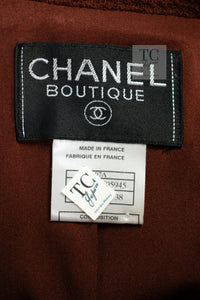 CHANEL 97A Vintage Choco Brown Wool Tweed Jacket 36 38 シャネル ヴィンテージ チョコ ブラウン ウール ツイード ジャケット 即発