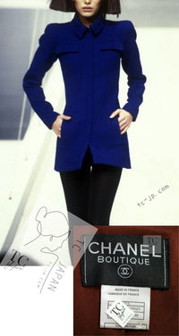 CHANEL 97A Vintage Choco Brown Wool Tweed Jacket 36 38 シャネル ヴィンテージ チョコ ブラウン ウール ツイード ジャケット 即発