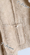 CHANEL 03S Beige Silk Cropped Cardigan Jacket 36 シャネル ベージュ シルク クロップド カーディガン ジャケット 即発