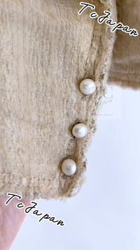 CHANEL 03S Beige Silk Cropped Cardigan Jacket 36 シャネル ベージュ シルク クロップド カーディガン ジャケット 即発