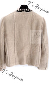 CHANEL 03S Beige Silk Cropped Cardigan Jacket 36 シャネル ベージュ シルク クロップド カーディガン ジャケット 即発