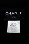 CHANEL 12S Black CC Silver Logo Cotton Tweed Jacket 34 36 38 シャネル ブラック CCロゴ シルバー刺繍 コットン ツイード ジャケット 即発