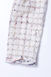 CHANEL 18S White Mix Cotton Tweed Coat Jacket 36 38 シャネル ホワイト ミックス コットン ツイード コート ジャケット 即発