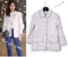 CHANEL 18S White Mix Cotton Tweed Coat Jacket 36 38 シャネル ホワイト ミックス コットン ツイード コート ジャケット 即発