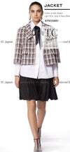 CHANEL 19PS Pink Beige Mix Cotton Checked Jacket 36 38 シャネル ピンク ベージュ ミックス コットン チェック ジャケット 即発