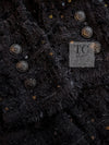 CHANEL 05S Black Sequin Embellishments Tweed Jacket 36 シャネル ブラック スパンコール ツイード ジャケット 即発