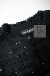 CHANEL 05S Black Sequin Embellishments Tweed Jacket 36 シャネル ブラック スパンコール ツイード ジャケット 即発