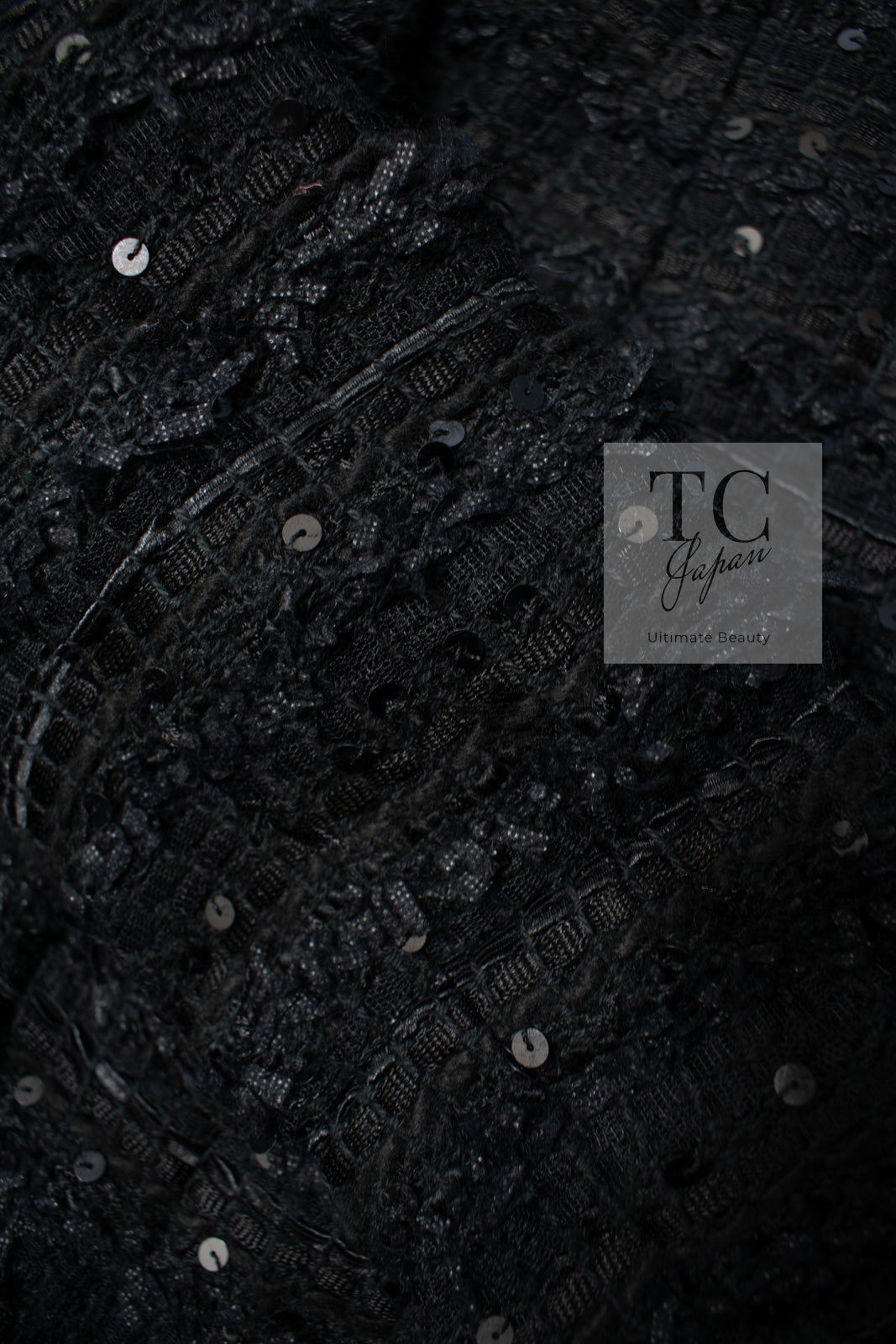 CHANEL 05S Black Sequin Embellishments Tweed Jacket 36 シャネル ブラック スパンコール ツイード ジャケット 即発