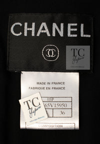CHANEL 05S Black Sequin Embellishments Tweed Jacket 36 シャネル ブラック スパンコール ツイード ジャケット 即発