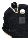 CHANEL 05S Black Sequin Embellishments Tweed Jacket 36 シャネル ブラック スパンコール ツイード ジャケット 即発
