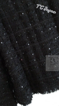 CHANEL 05S Black Sequin Embellishments Tweed Jacket 36 シャネル ブラック スパンコール ツイード ジャケット 即発