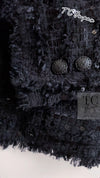 CHANEL 05S Black Sequin Embellishments Tweed Jacket 36 シャネル ブラック スパンコール ツイード ジャケット 即発