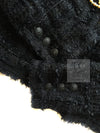 CHANEL 05S Black Sequin Embellishments Tweed Jacket 36 シャネル ブラック スパンコール ツイード ジャケット 即発