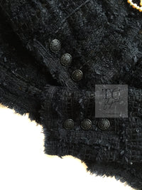 CHANEL 05S Black Sequin Embellishments Tweed Jacket 36 シャネル ブラック スパンコール ツイード ジャケット 即発