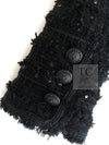 CHANEL 05S Black Sequin Embellishments Tweed Jacket 36 シャネル ブラック スパンコール ツイード ジャケット 即発