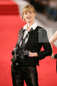 CHANEL 05S Black Sequin Embellishments Tweed Jacket 36 シャネル ブラック スパンコール ツイード ジャケット 即発