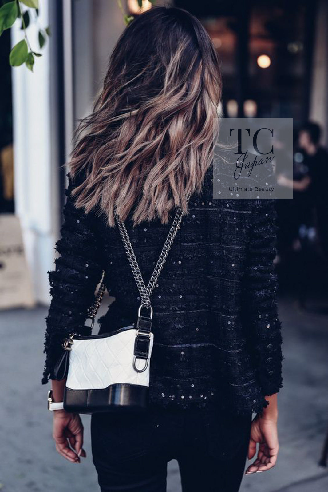 CHANEL 05S Black Sequin Embellishments Tweed Jacket 36 シャネル ブラック スパンコール ツイード ジャケット 即発