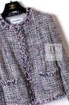 CHANEL 03A Lavender Pink Gray Multicolor Lesage Wool Tweed Jacket 34 36 シャネル ラベンダー ピンク グレー ルサージュ ツイード ジャケット 即発